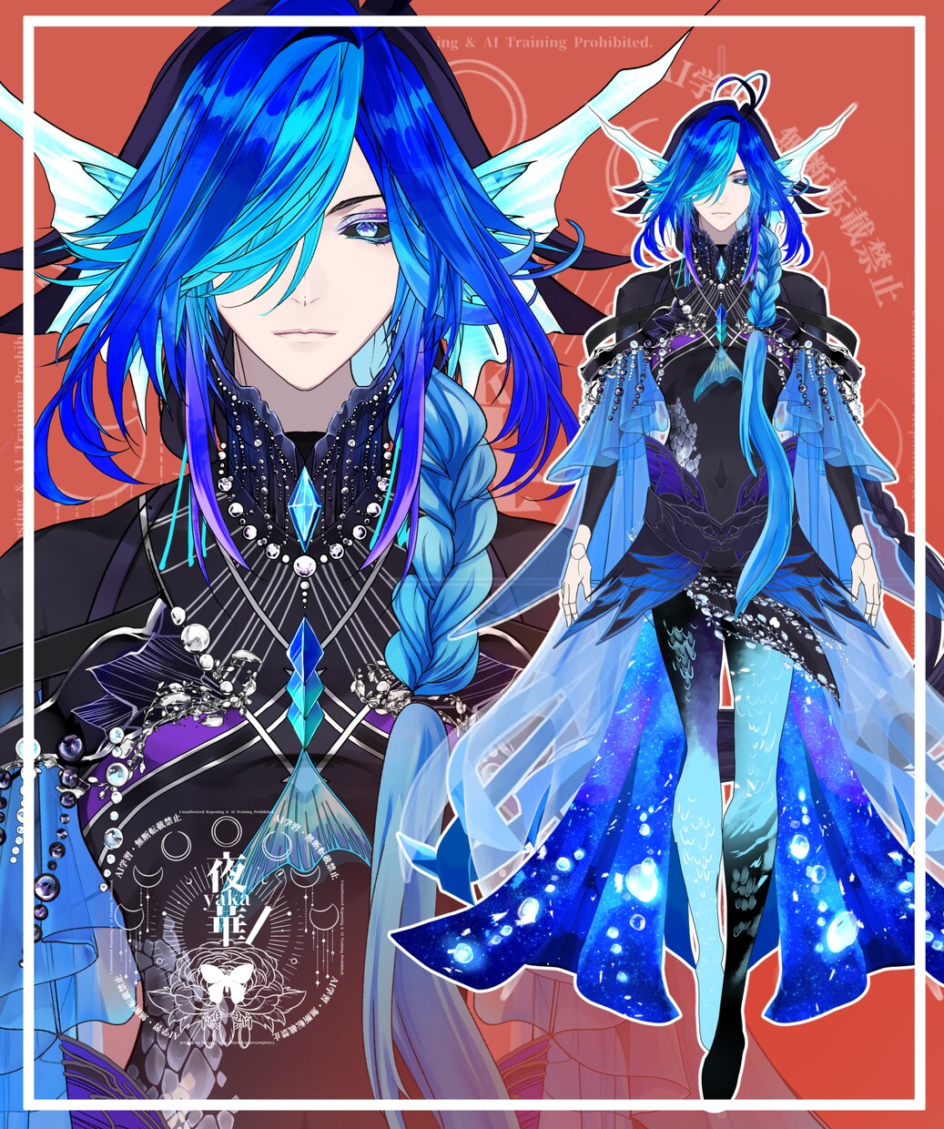 Vtuber向★live2dパーツ分立ち絵描ます 目を惹く美しさ！綺麗で格好いい！ イメージ3