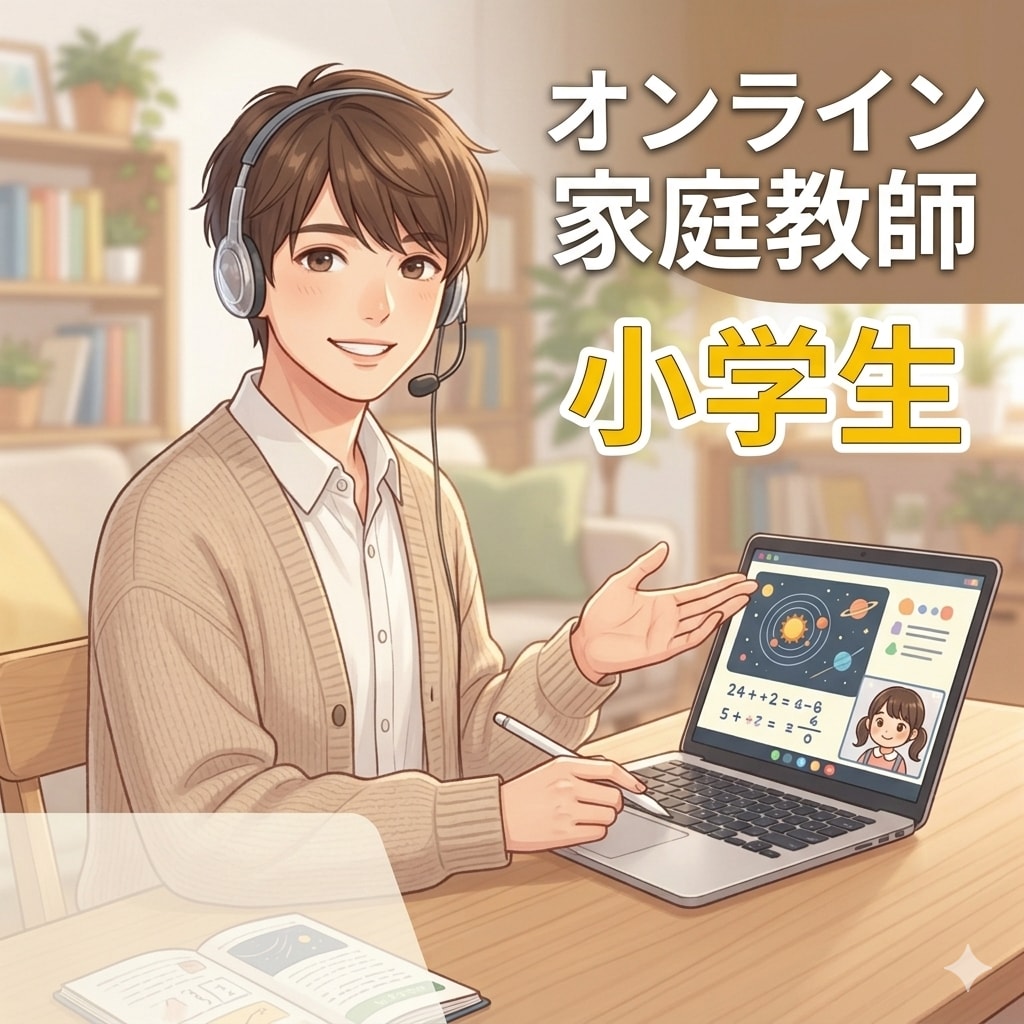 オンライン家庭教師（小学生向け）を行います 学習塾長が直接マンツーマン授業をします イメージ1