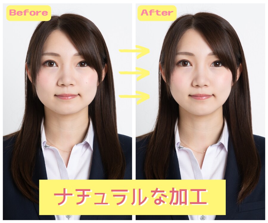 人物写真の加工・修正（レタッチ）いたします ガッツリ加工からナチュラル加工までご希望通りにレタッチ！ イメージ2