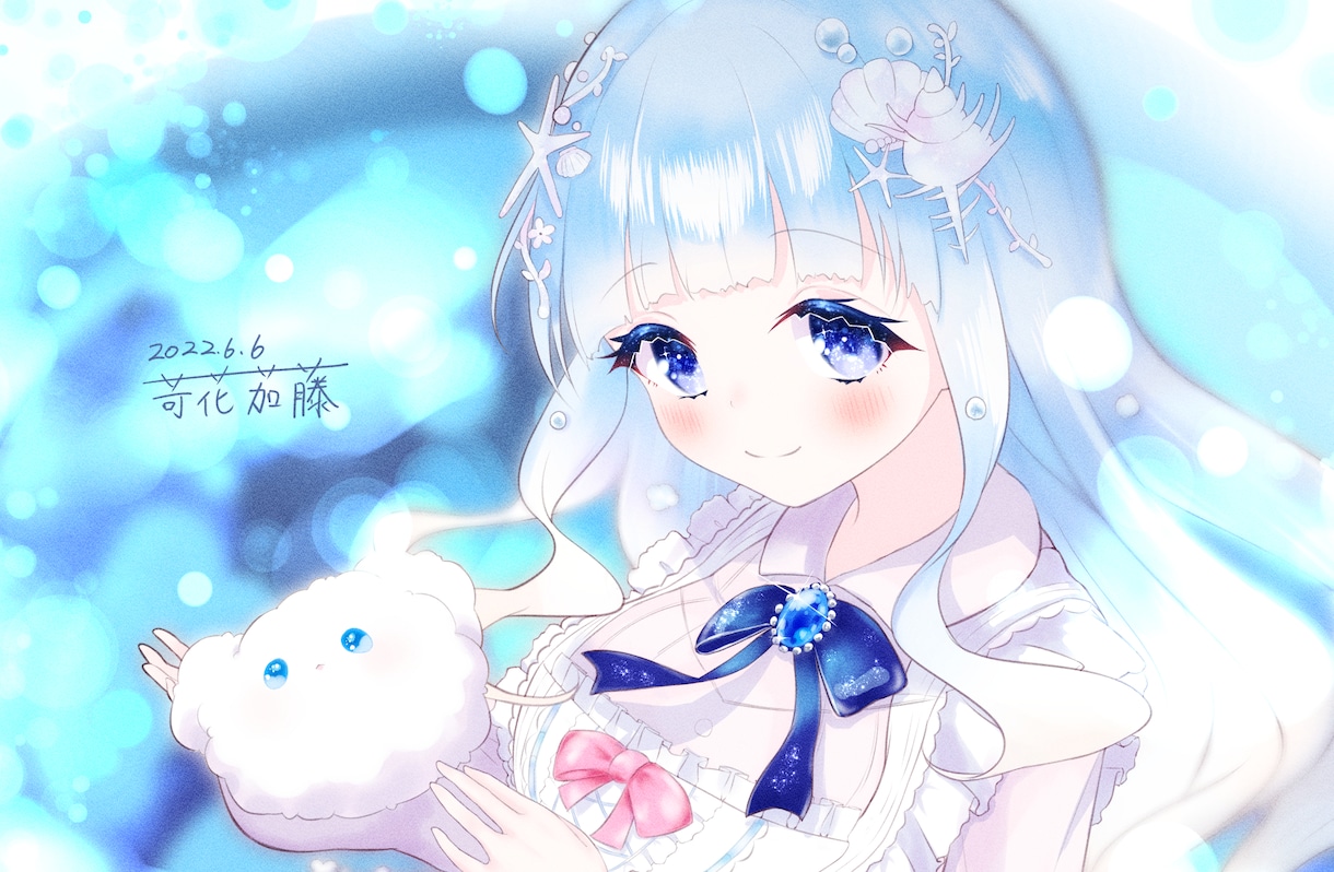 指定のキャラの一枚絵を描きます 美少女キャラを描くのが得意です イメージ1