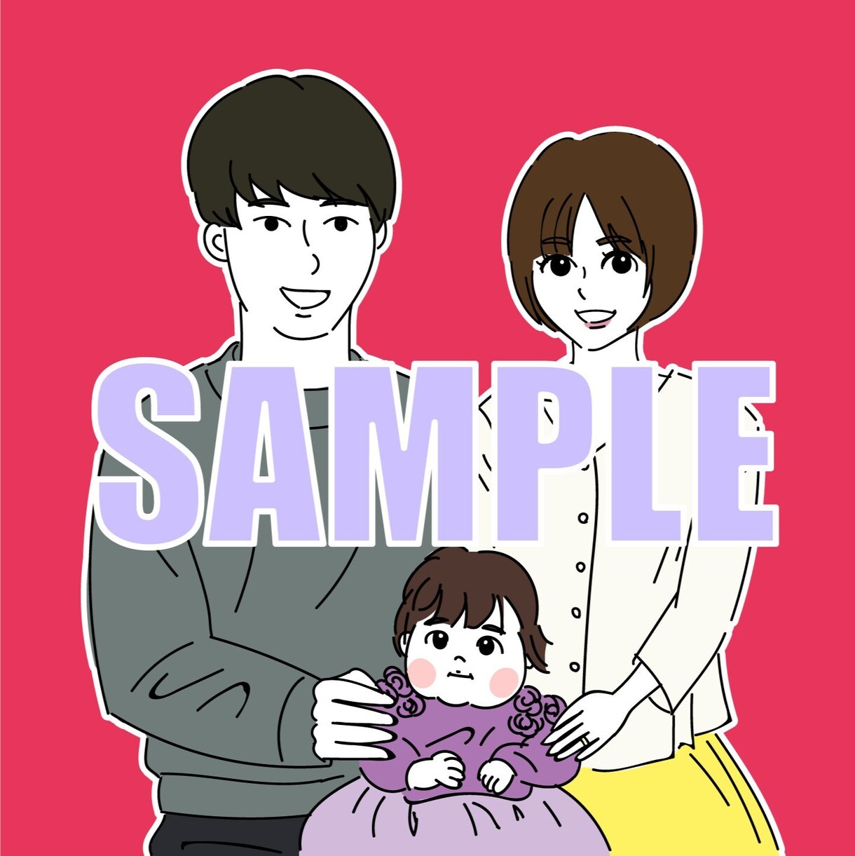 パパママ必見！かわいいお子様の似顔絵描きます 1歳児育児中ママがお子様の可愛さを最大限引き出します イメージ3