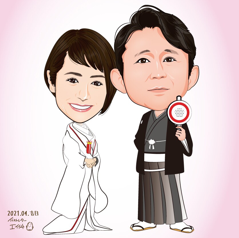 商用利用OK！三頭身似顔絵お描きします テレビ雑誌で似顔絵を描くイラストレーターが描きます イメージ1