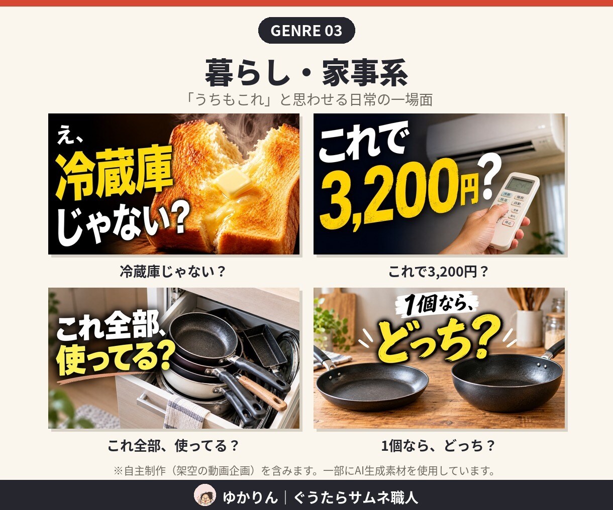 初回お試し｜伝わるサムネを1枚制作します 暮らし・お金・美容も。まずは1枚、相談しながら イメージ3