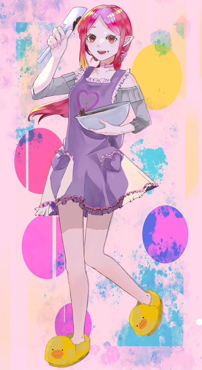 主に女性キャラクターの1枚絵やデザインをします 可愛らしいイラストを作成させて頂きます。 イメージ7