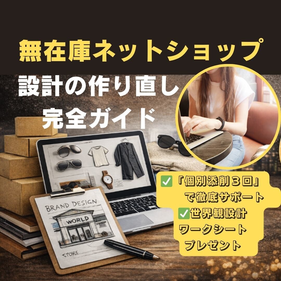 無在庫ショップを売れるブランドに作り直します 売れない本当の原因は世界観の崩壊 イメージ1