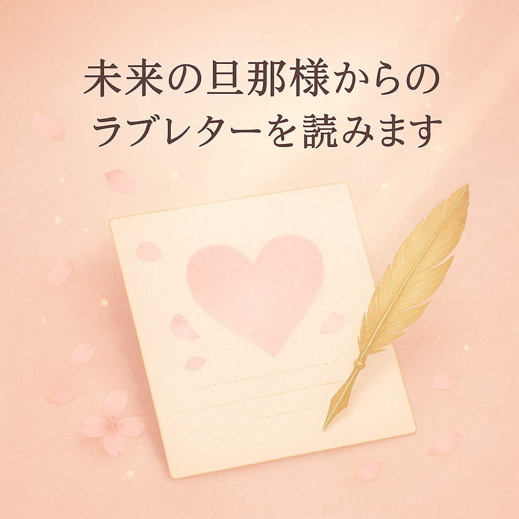 未来の旦那様からのラブレターを読みます 四柱推命で導く“愛され結婚”の未来 イメージ1