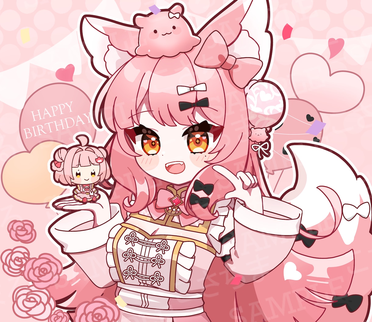 先着1名全身イラスト半額！かわいいイラスト承ります グッズからアイコンまで幅広く使いやすい目を引くイラストです。 イメージ1