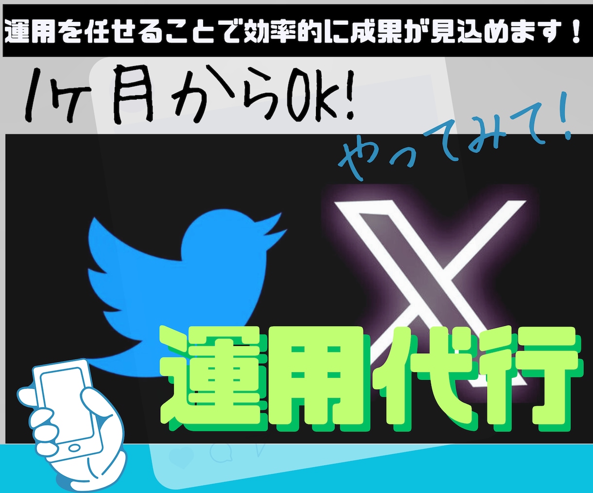 ツイッター【Ｘ】１ヶ月SNSのプロが代行いたします 「Twitter運用代行で、ビジネスを成功に導きます！」 イメージ1