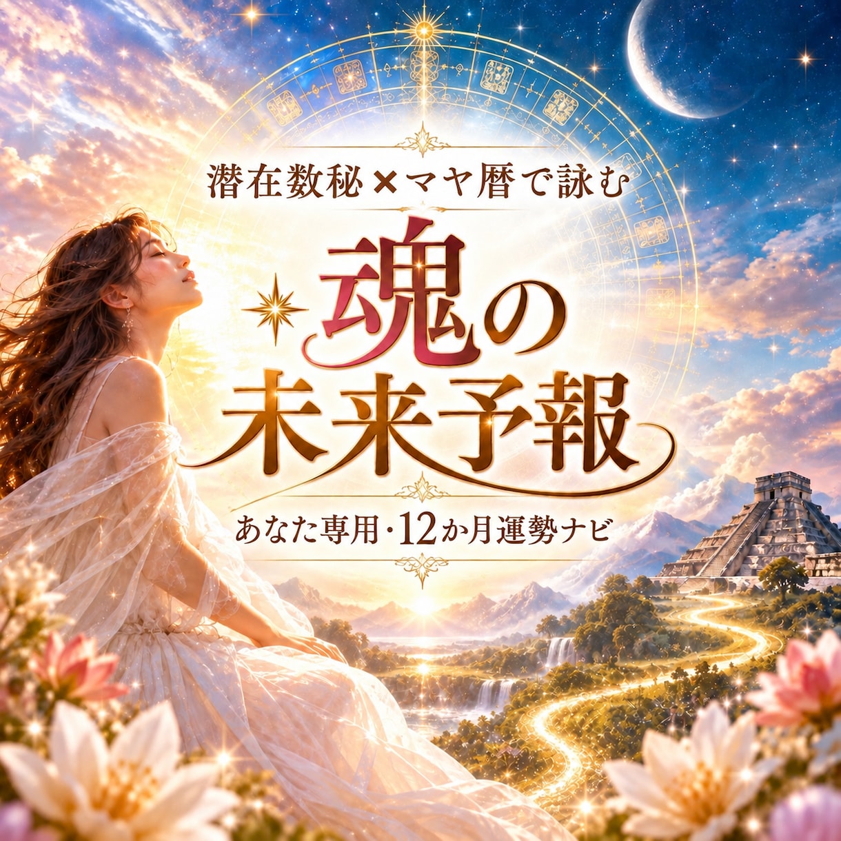 潜在数秘×マヤ暦！12か月✨未来予報図お届けします 金運・恋愛・人間関係♡12か月の未来を先読みして流れを味方に イメージ1