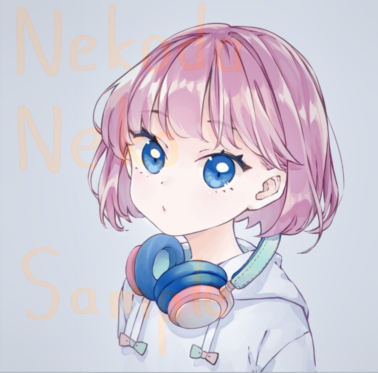 ポップな絵柄でかわいい女の子のアイコンを作成します ハイクオリティ短納期で対応いたします イメージ4