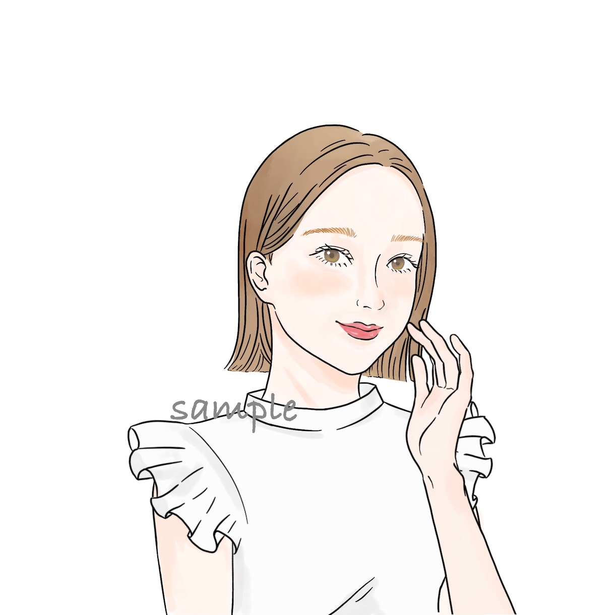垢抜け×シンプル×大人可愛い×オシャレな絵描きます 印象UP♡各種SNSアイコンにも♪ 実績作りのため限定価格！ イメージ2