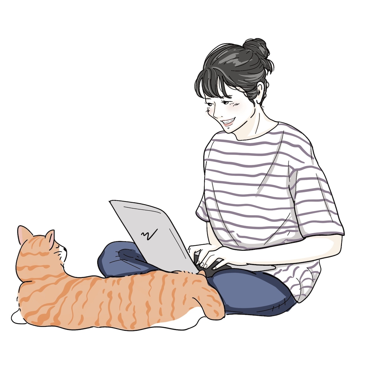 商用◎表情変更無料！ かわいい線画アイコン描きます 清涼感ある似顔絵イラスト◼︎名刺やショップカードにおすすめ！ イメージ5