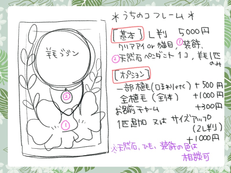 羊毛フェルトでお作りいたします 大切なご家族との日々を思い出せる世界に1つだけのフレームです イメージ2