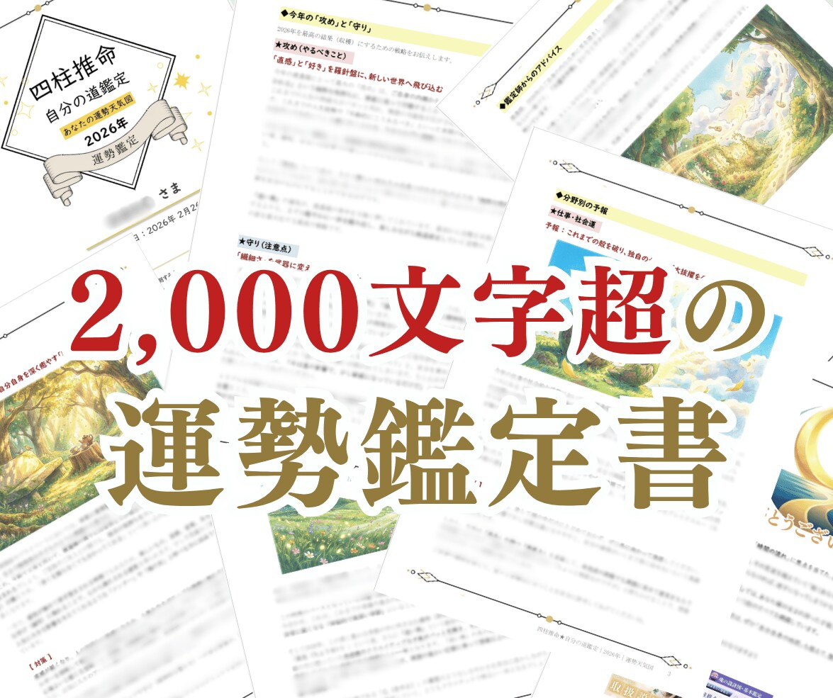 四柱推命で「2027年の運勢」を占います 人生の天気図を知れば怖くない。2000文字超のボリューム鑑定 イメージ2