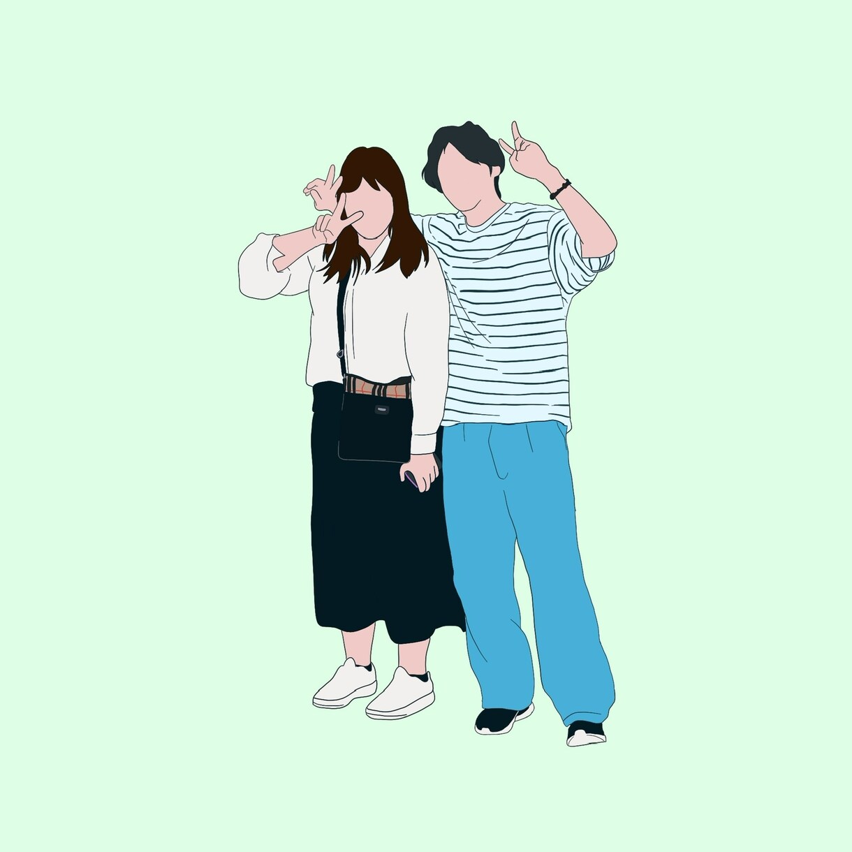 お気に入りの写真を韓国風にイラスト化にします 可愛いアイコン描かせてください♡♡ イメージ2
