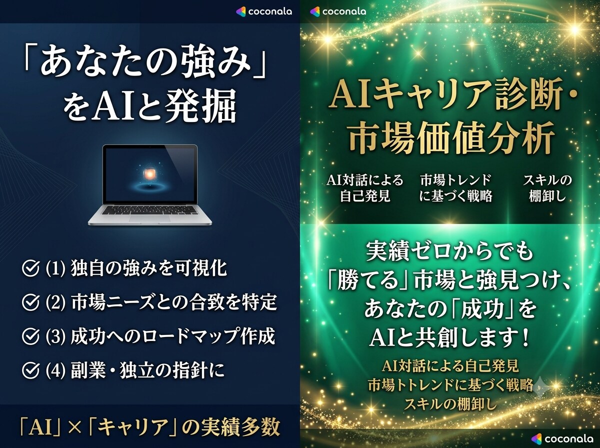 AI副業で0→1へ。自己分析と市場調査を伝授します 実績ゼロOK！AI対話で強みと勝てる市場を発掘します イメージ5