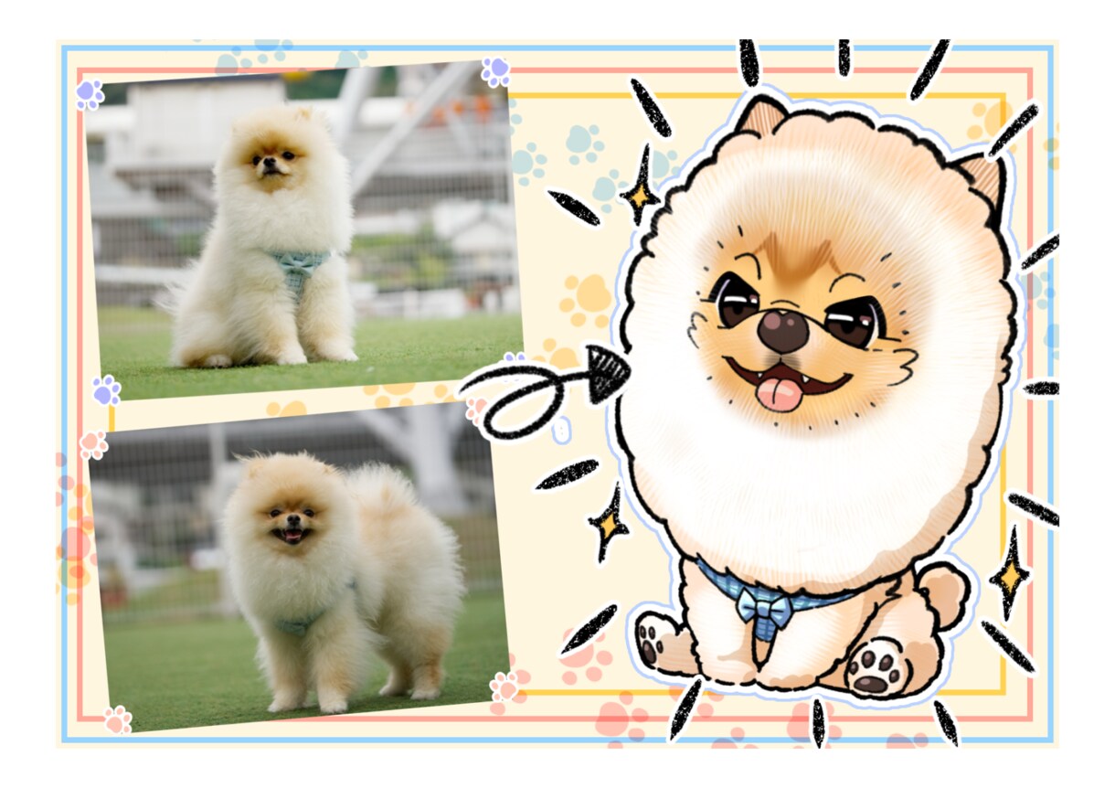 愛犬の似顔絵イラストをキャラクター仕立てで描きます もし愛犬がキャラクターになったら？を実現します！ イメージ6