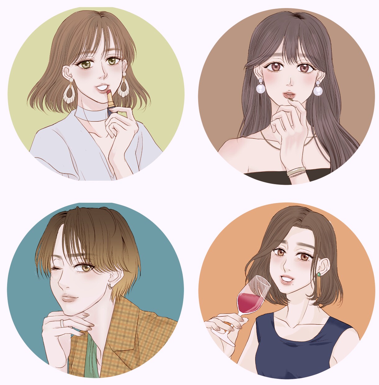 選べる背景♪華やぐイラスト＆アイコン描きます キャンペーン中！無地背景or柄背景のどちらか指定可 イメージ2