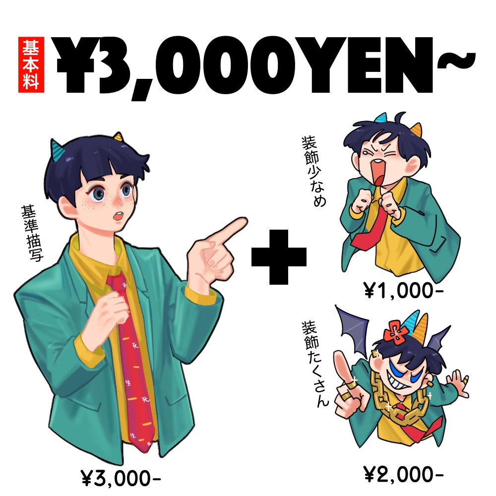 配信・動画向け！表情豊かなイラストを描きます 【あんな表情やこんな表情で画面に躍動感を持たせませんか！？】 イメージ1