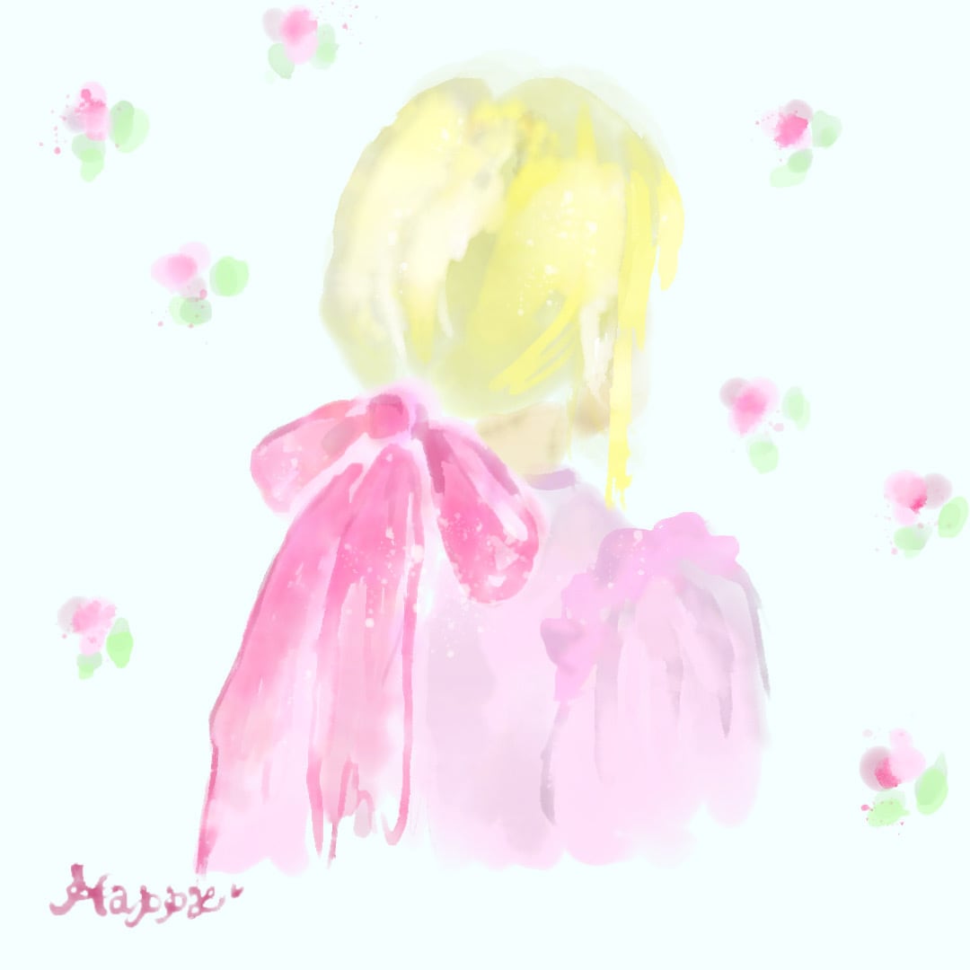 ふわふわタッチな♡ガーリーイラスト描きます iPadアプリAdobe frescoでの水彩イラスト イメージ8