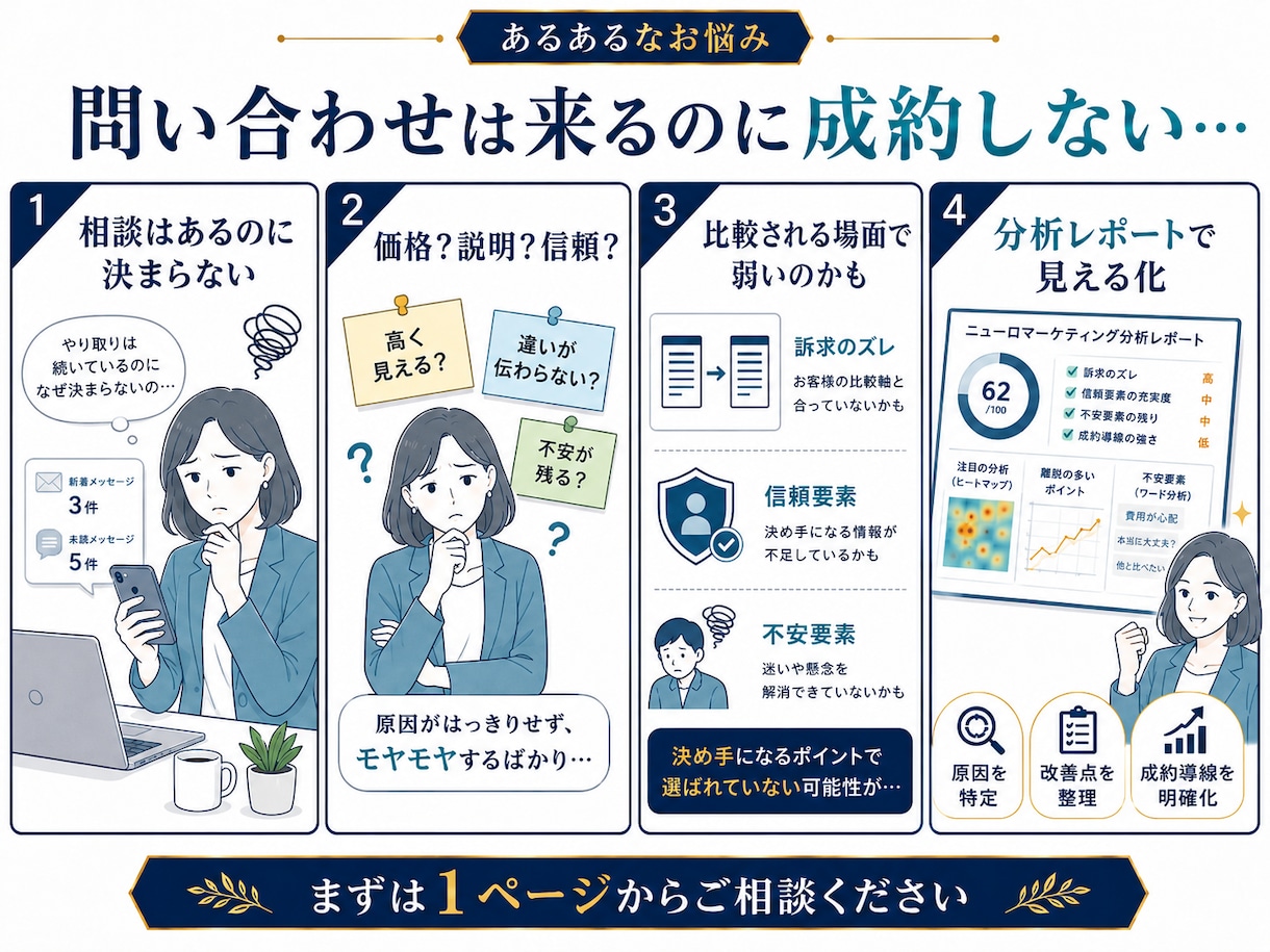 売れない原因を分析レポート化します 脳科学×マーケティング視点で改善点を見える化 イメージ6