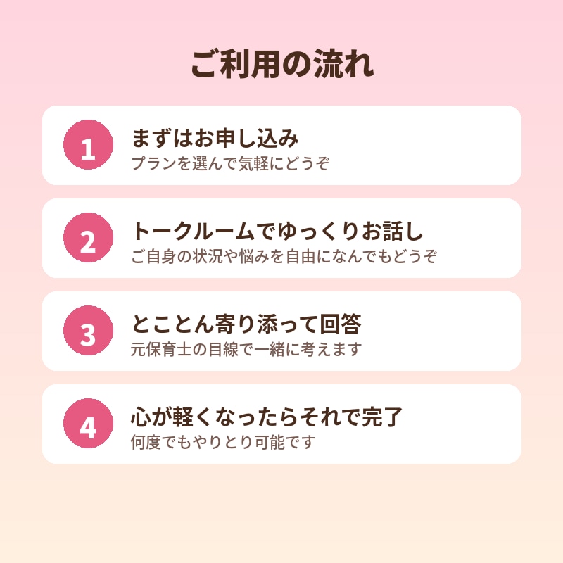 新卒・若手保育士さんの相談にのります 否定しない、現役保育士の本音トーク相談室 イメージ3