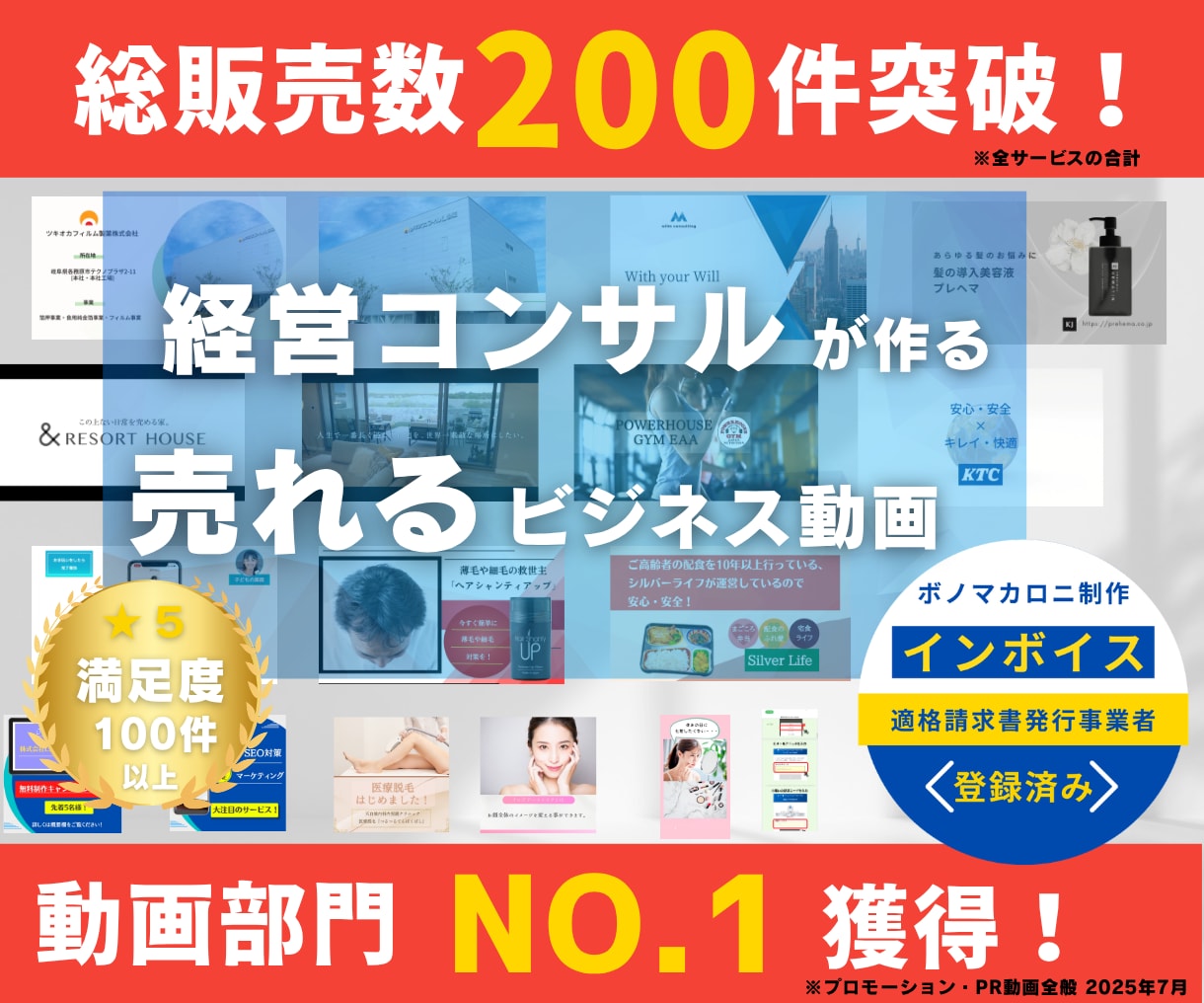 経営目線で「売れる」動画を作ります 成果が違う、売れる動画設計×戦略。反応率、CV、リードの向上 イメージ1