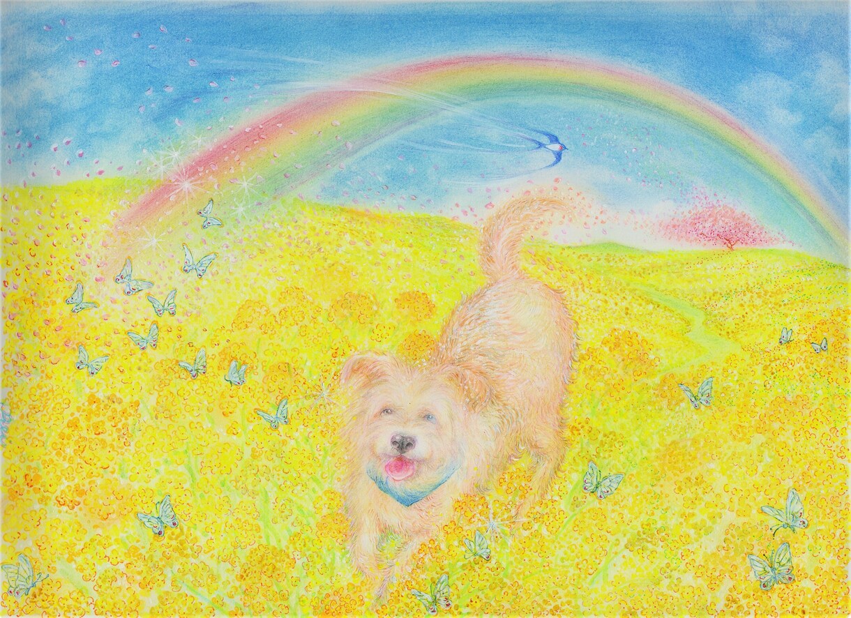映画のワンシーンのようなペット似顔絵、遺影描きます 猫耳はペットおくりびと、あの頃へ、思い出の国へお連れします。 イメージ5