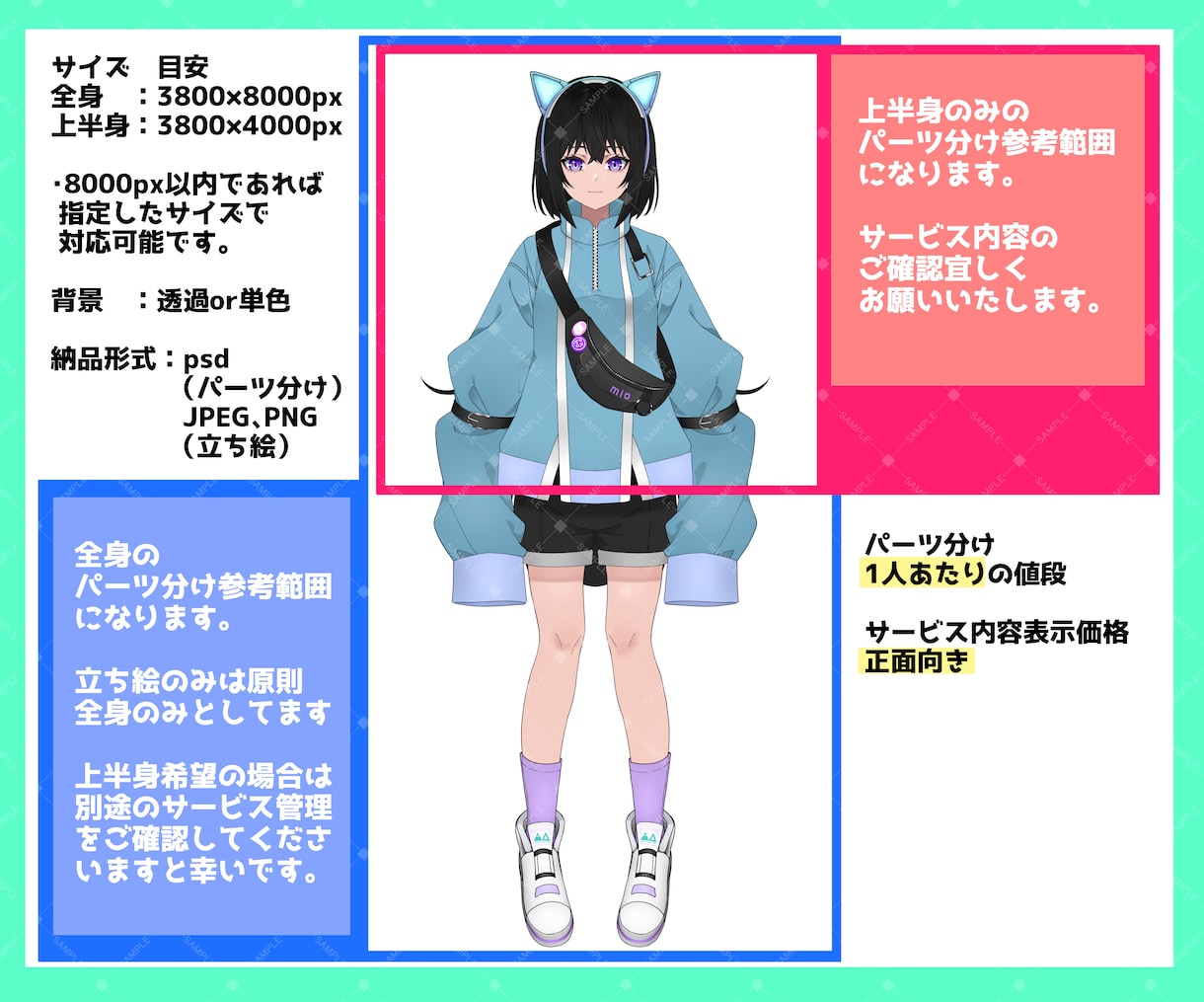 立ち絵やLive2Dパーツ分けイラスト制作します 丁寧な対応とハイクオリティーなイラストを提供します。 イメージ2