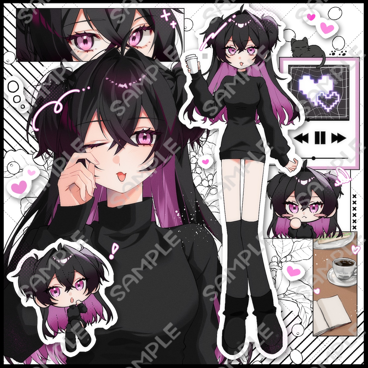 ペアも可能！詰め込みイラストお描きします キャラや好きなものが詰まった1枚です！ イメージ5