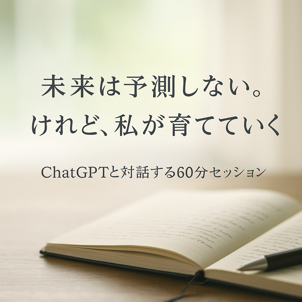 未来は予測できない。でも、「私」は育てられます ChatGPT×対話で“私の軸”をつくるセッション イメージ1