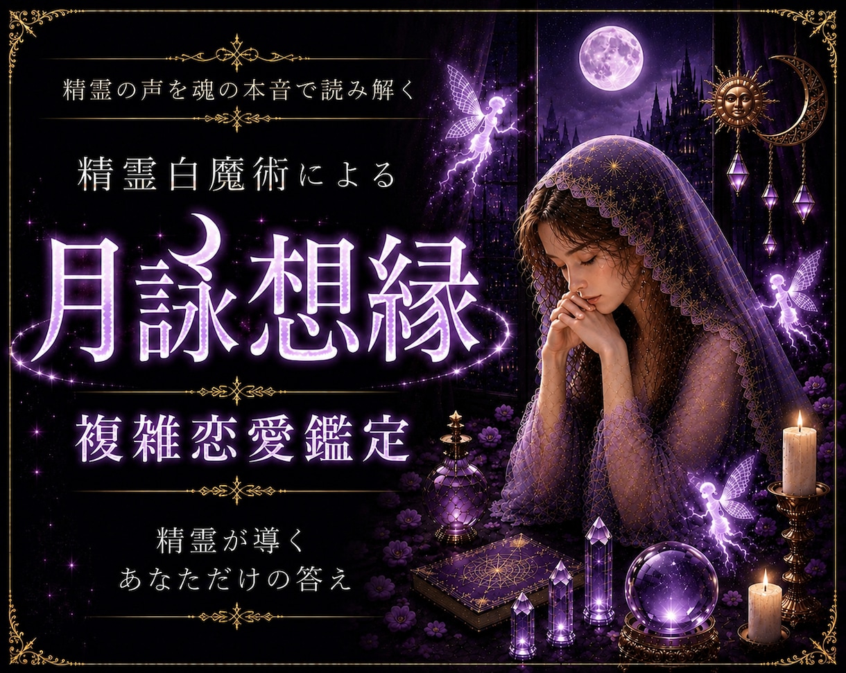 精霊との共鳴、複雑恋愛の真実を読み解きます 精霊白魔術を通じて、不倫・浮気に宿る因果を読み解きます イメージ1