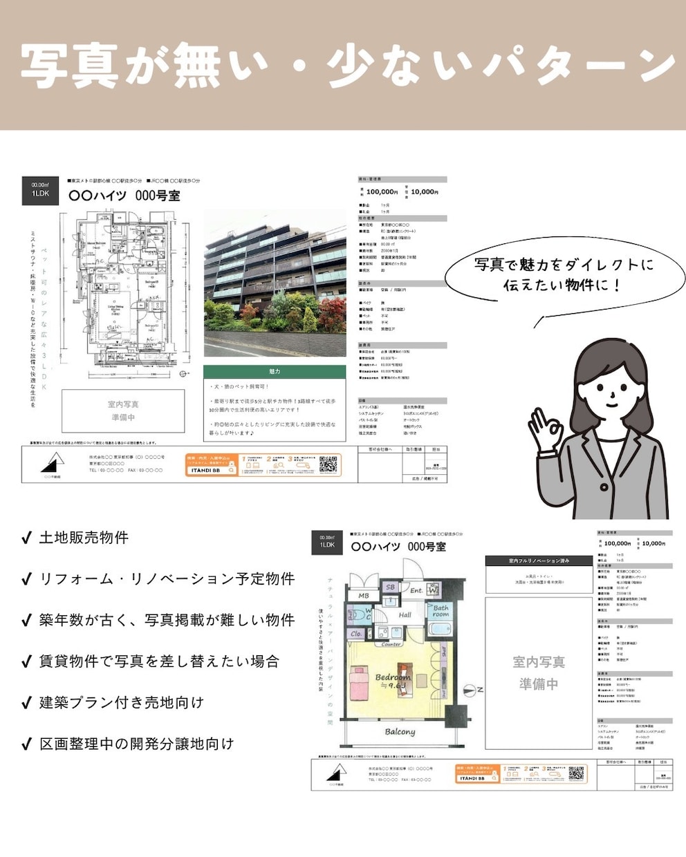 シンプルマイソクを作成します 不動産マイソク作成させていただきます イメージ2