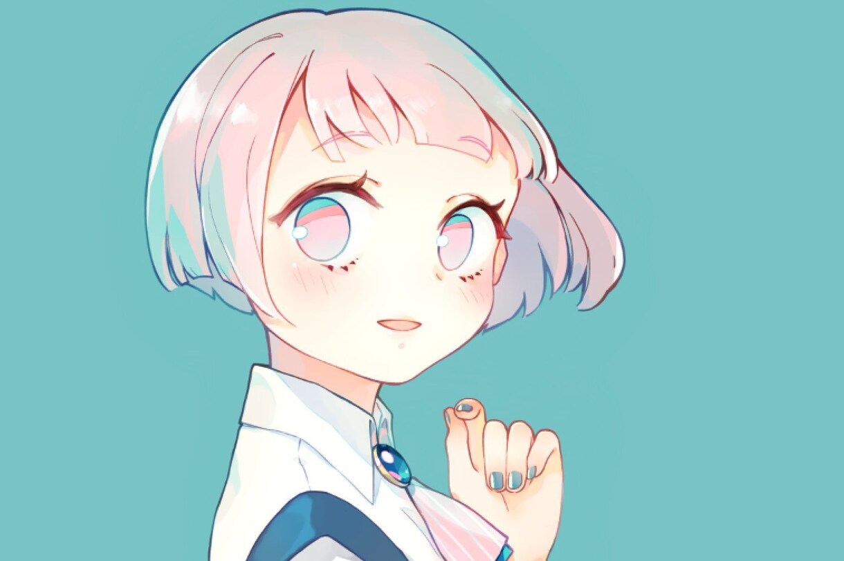 ポップな絵柄でかわいい女の子のアイコンを作成します ハイクオリティ短納期で対応いたします イメージ3