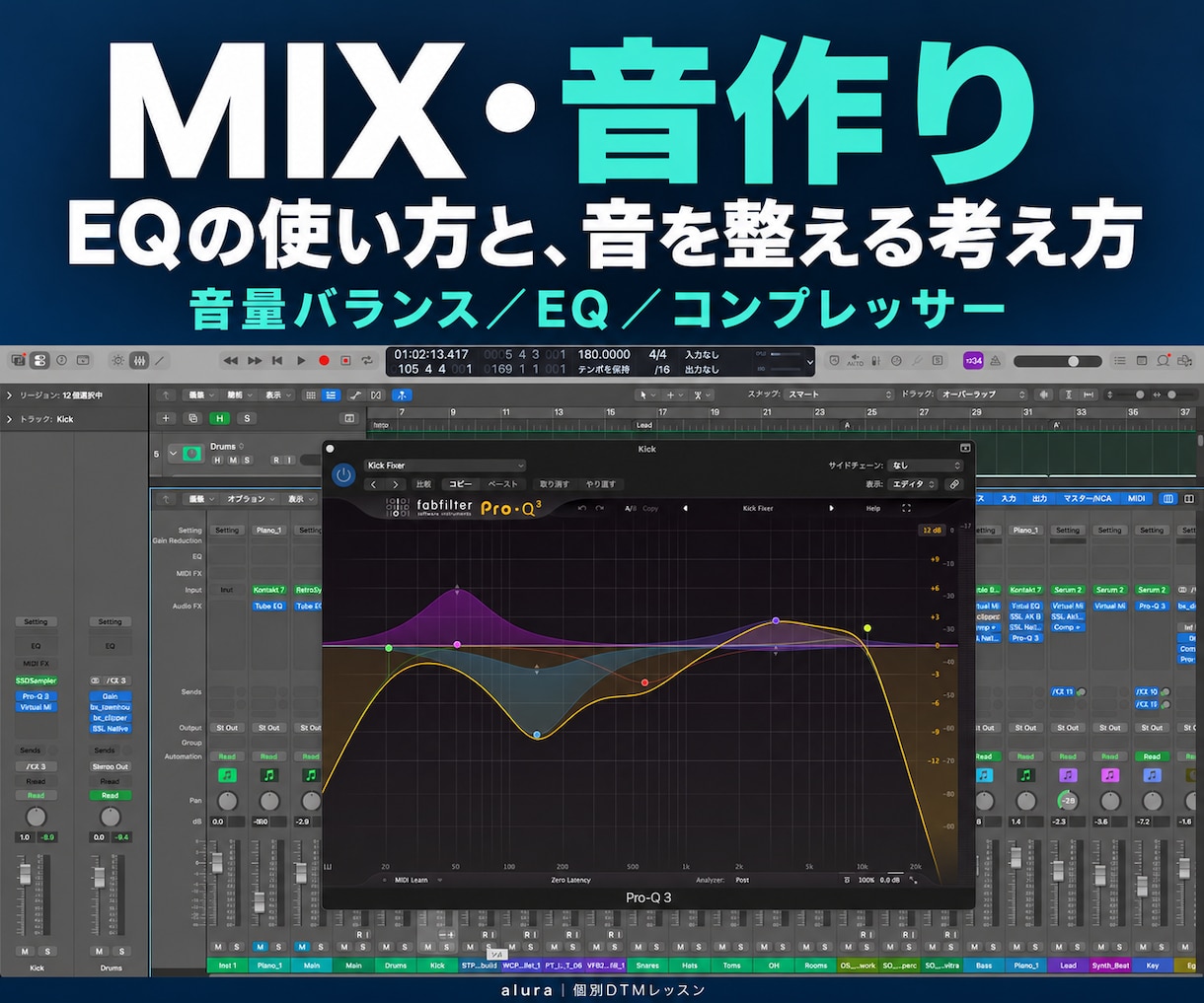 メジャー実績の作曲家が作曲・編曲・MIXを教えます 初心者歓迎！LogicPro／Macで学ぶ個別DTMレッスン イメージ5