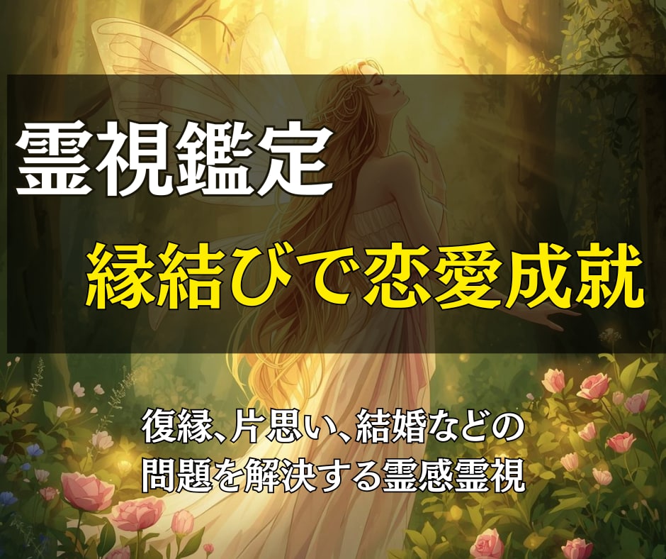霊視鑑定と縁結びで恋愛成就のお手伝いをします 復縁、片思い、結婚などの問題を解決する霊感霊視とヒーリング イメージ1