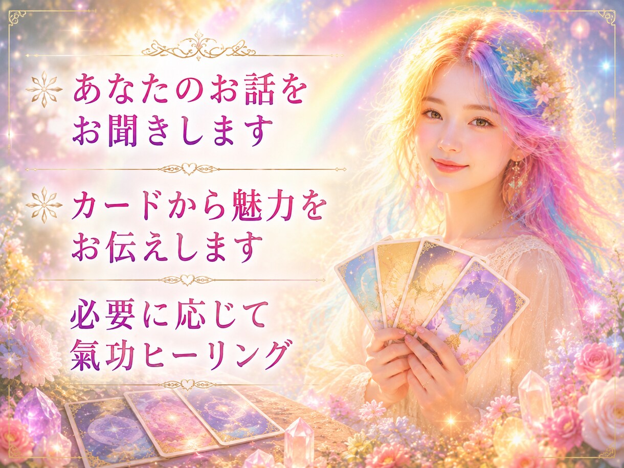 カード占いとともに❀たくさん褒めます ✨あなたの素敵なところ・魅力、一緒に見ていきます⭐ イメージ4