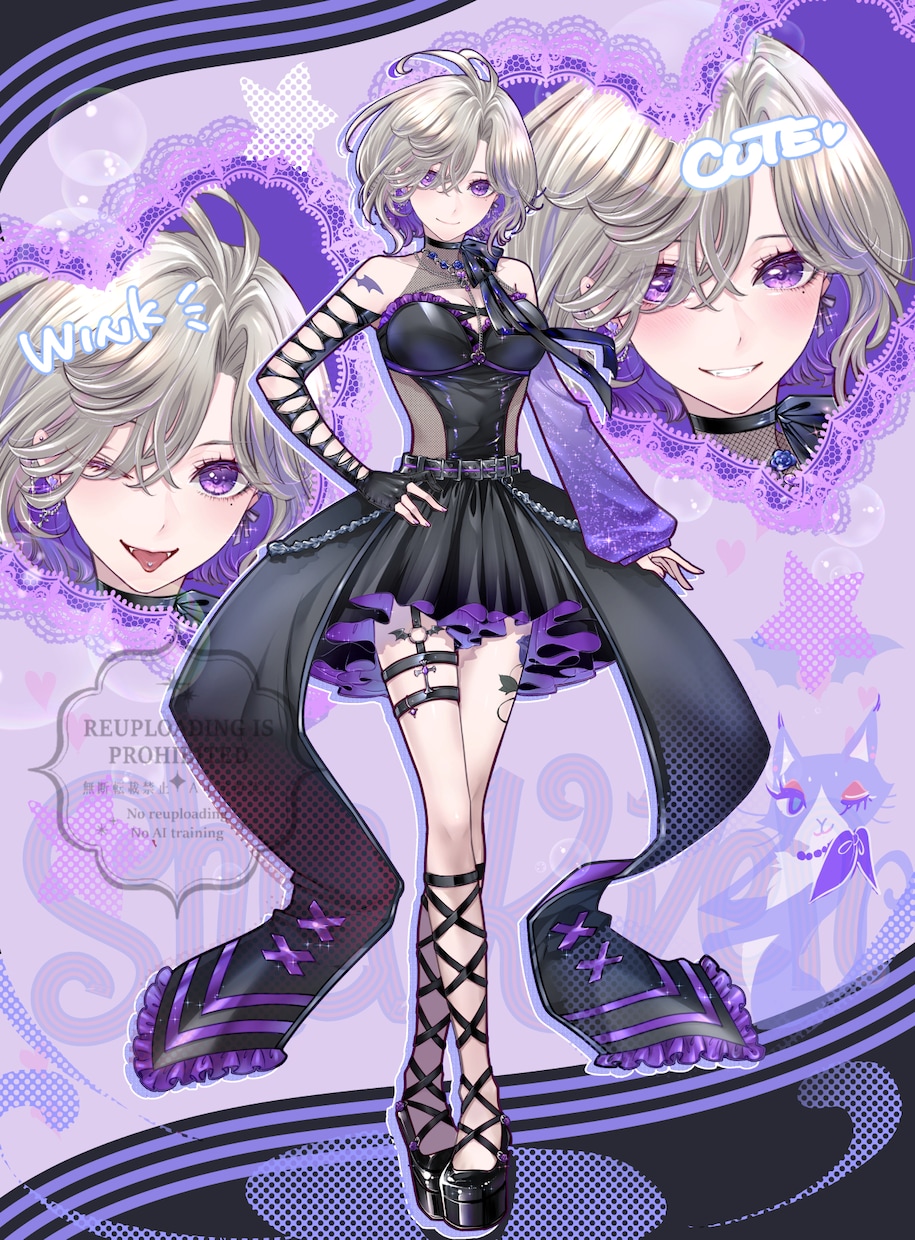 立ち絵・1枚絵・記念日イラスト作成致します カッコイイ可愛い美しい！表情差分などお任せください！ イメージ10