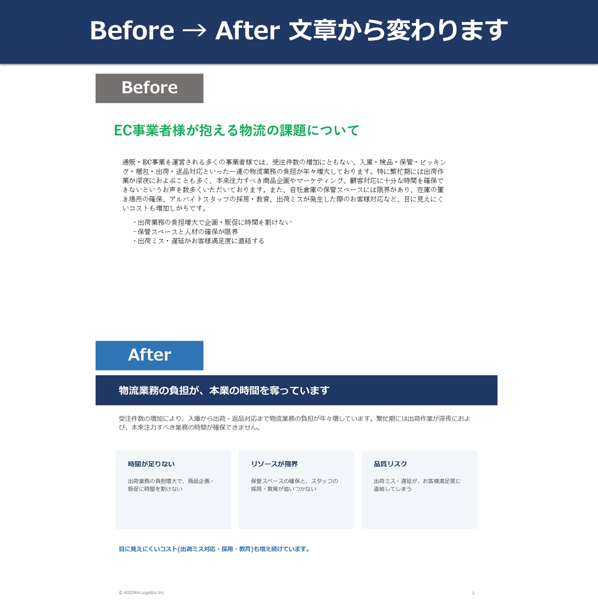 営業・社内のパワポ10枚を伝わる資料に整えます 見た目だけじゃない。文章と見出しまで整えて「伝わる資料」へ イメージ2