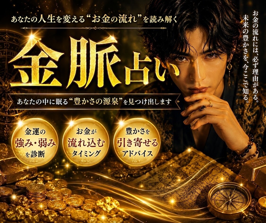 あなたの金脈(才能・強み)を占います お金の不安を「希望」に変えるパーソナル鑑定 イメージ1