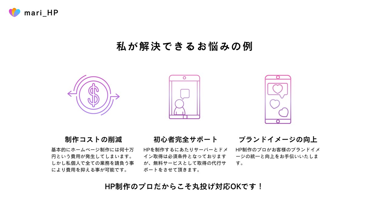 歴12年！現役Webデザイナーが本格HP制作します コミコミ3万円！高品質×SEO対策！初心者様は是非お力に イメージ4