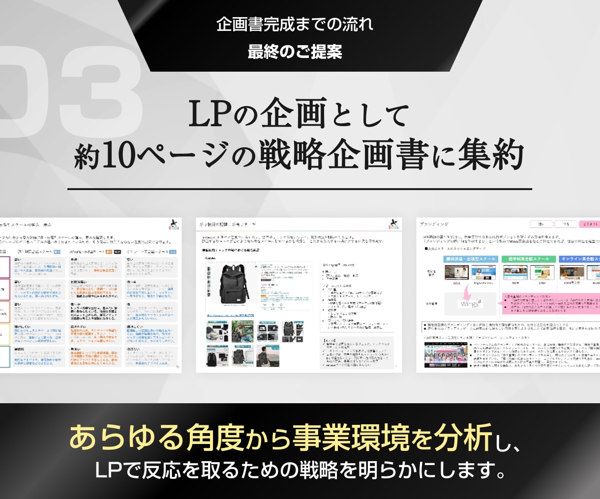 売れるLPのマーケティング戦略企画書を作成します 戦略設計のプロによる3C分析で商品を差別化する方法が分かる イメージ6