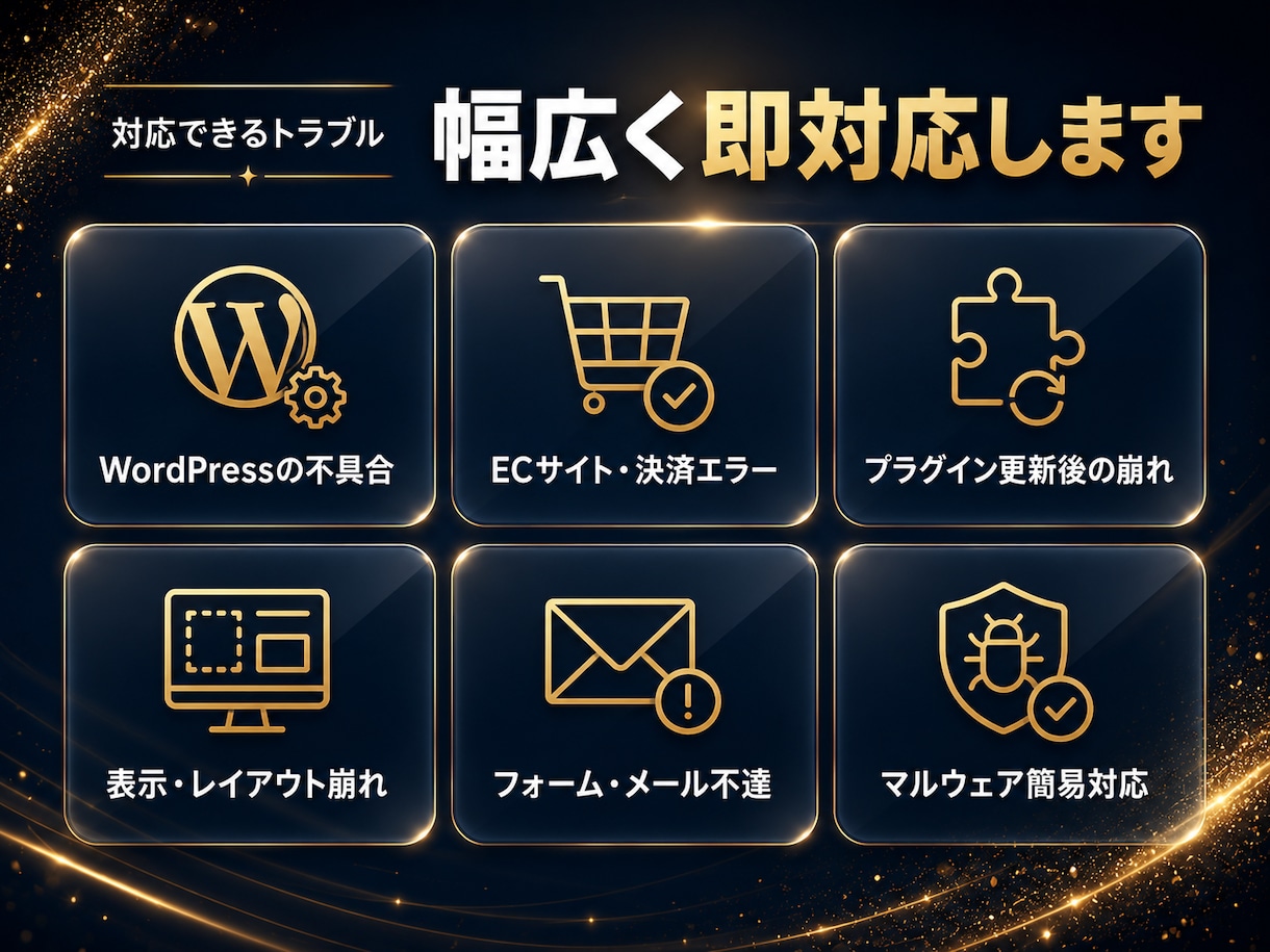 サイトの緊急トラブルを即日で解決します WordPress・EC対応｜見積り無料・最短当日に復旧 イメージ3