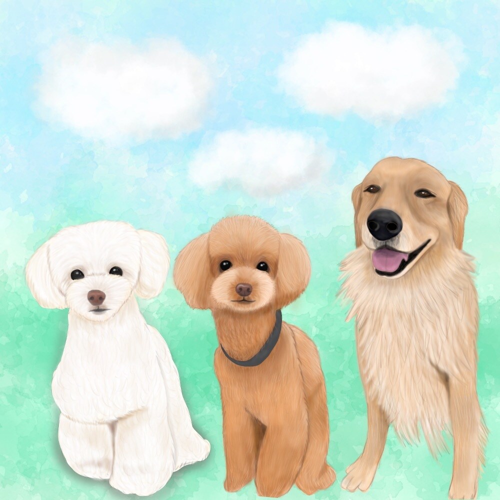 ワンちゃん、猫ちゃんの似顔絵描きます リアルな感じの犬、猫ちゃんの似顔絵を描かせていただきます！ イメージ3
