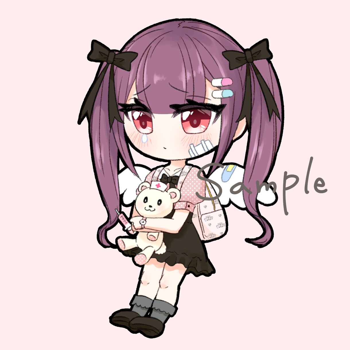 ふんわり可愛いミニキャラお描きします アイコン・グッズ・プレゼントにも！似顔絵も可能！ イメージ5