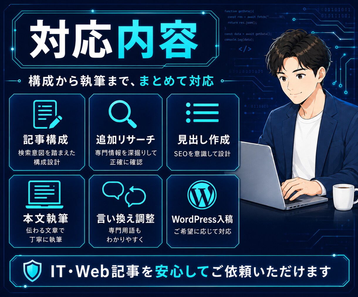 現役SEがIT・Web記事を作成します 専門的な内容も初心者向けに整理します イメージ4