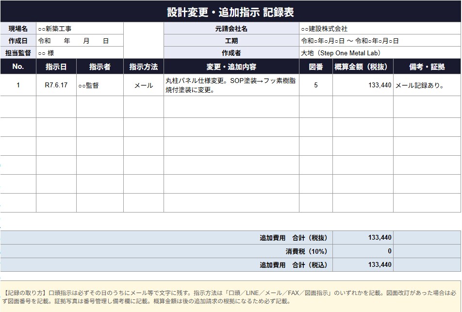 金属工事専門、追加請求の 書類作成をサポートします 元請けが断れない追加請求書類を作ります イメージ1