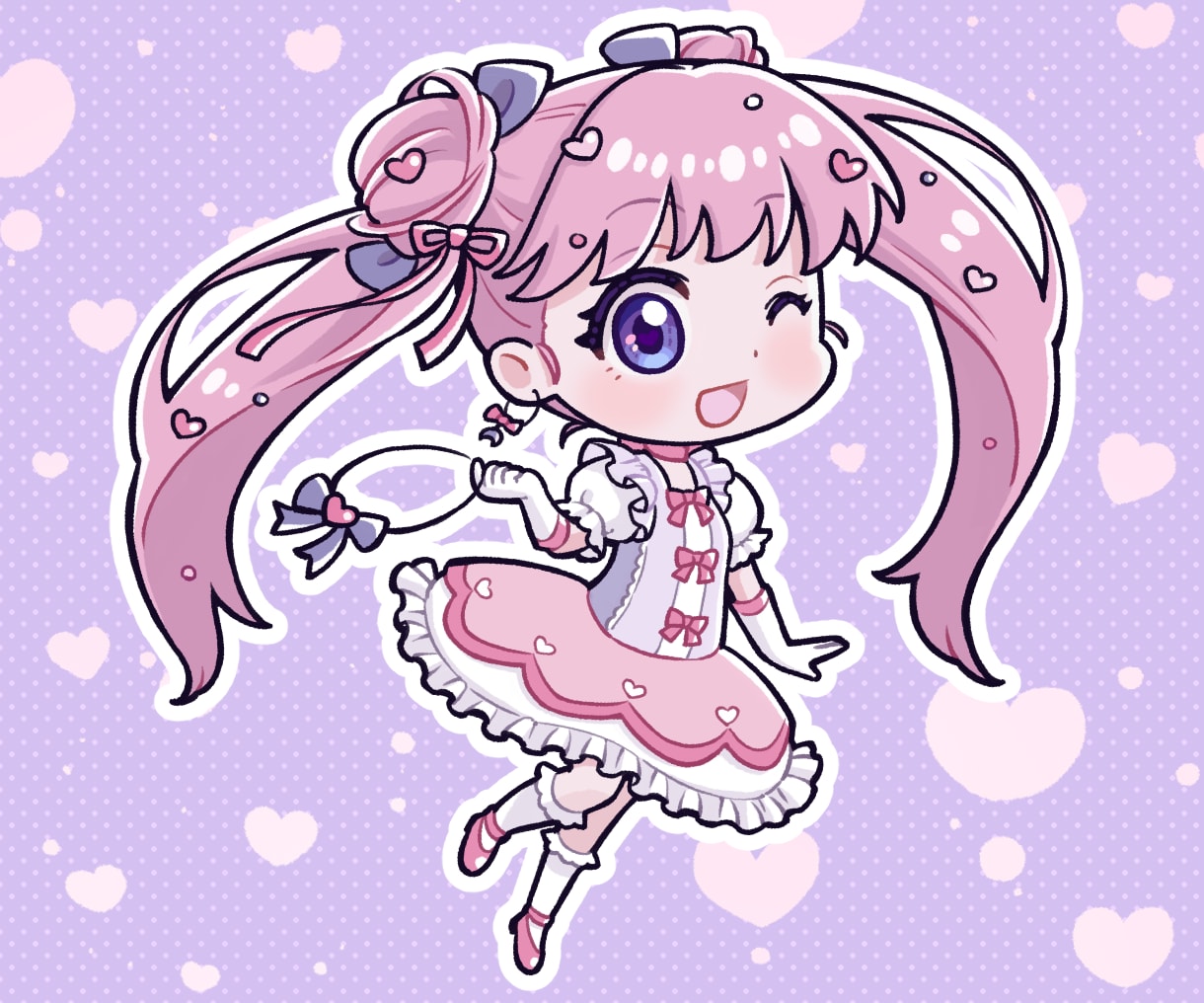 商用OK！ポップでかわいいミニキャラ描きます グッズ・推し活などに！小物や動物、差分作成も対応可能です。 イメージ9