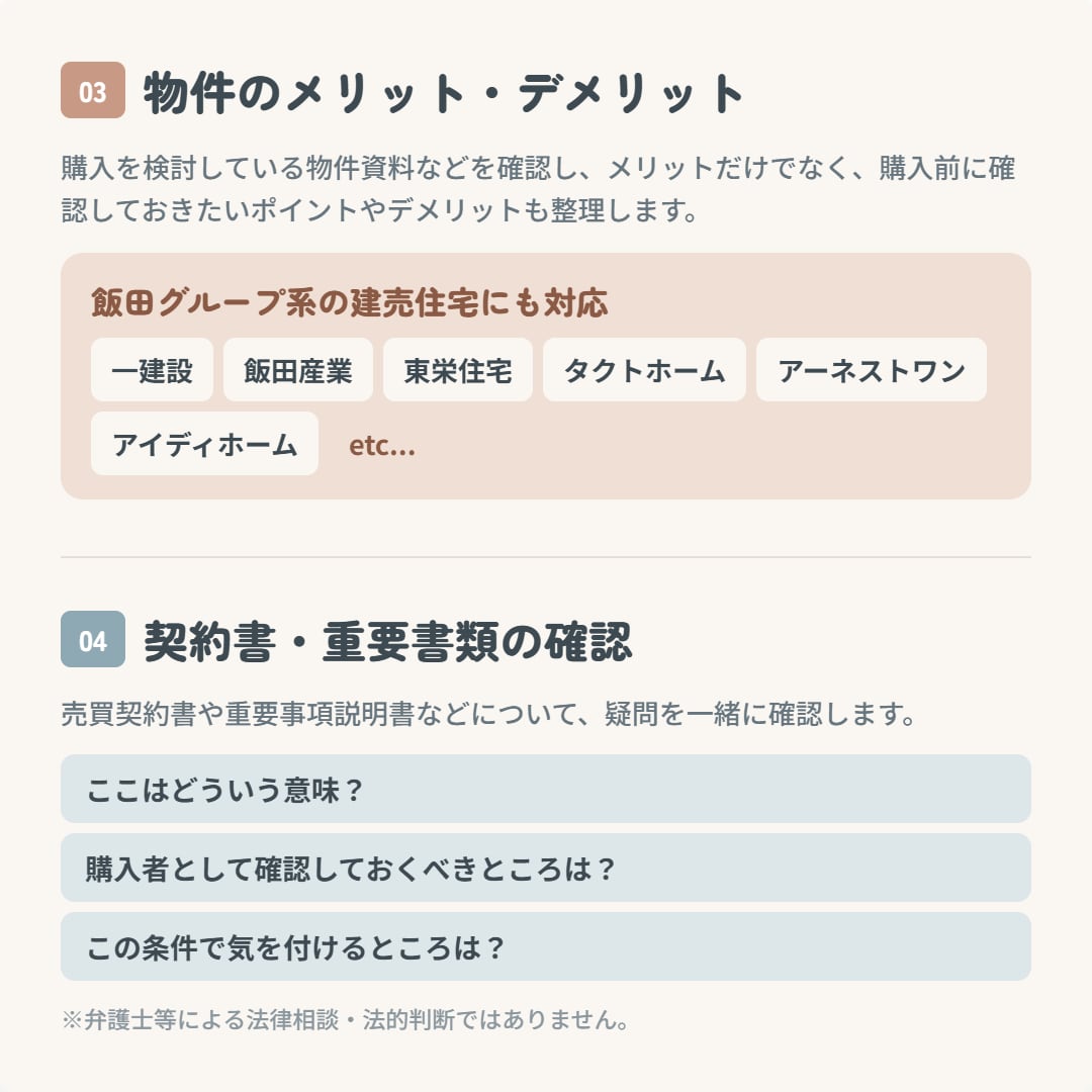 住宅購入の不安・疑問をまとめて相談できます 購入する・しないを決めるためのセカンドオピニオン イメージ6