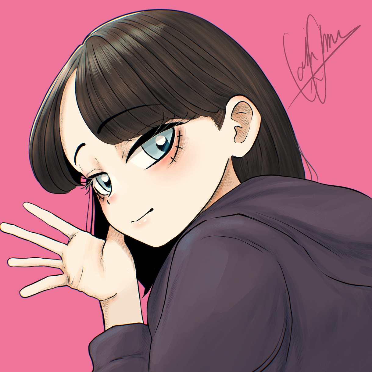 あなただけの女の子キャラSNSイラストを提供します SNSダウナー女の子アイコン・イラスト制作 イメージ5